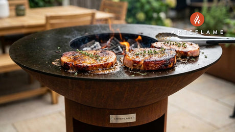 Grilled Canadian Maple Mustard Glazed Ham Steaks