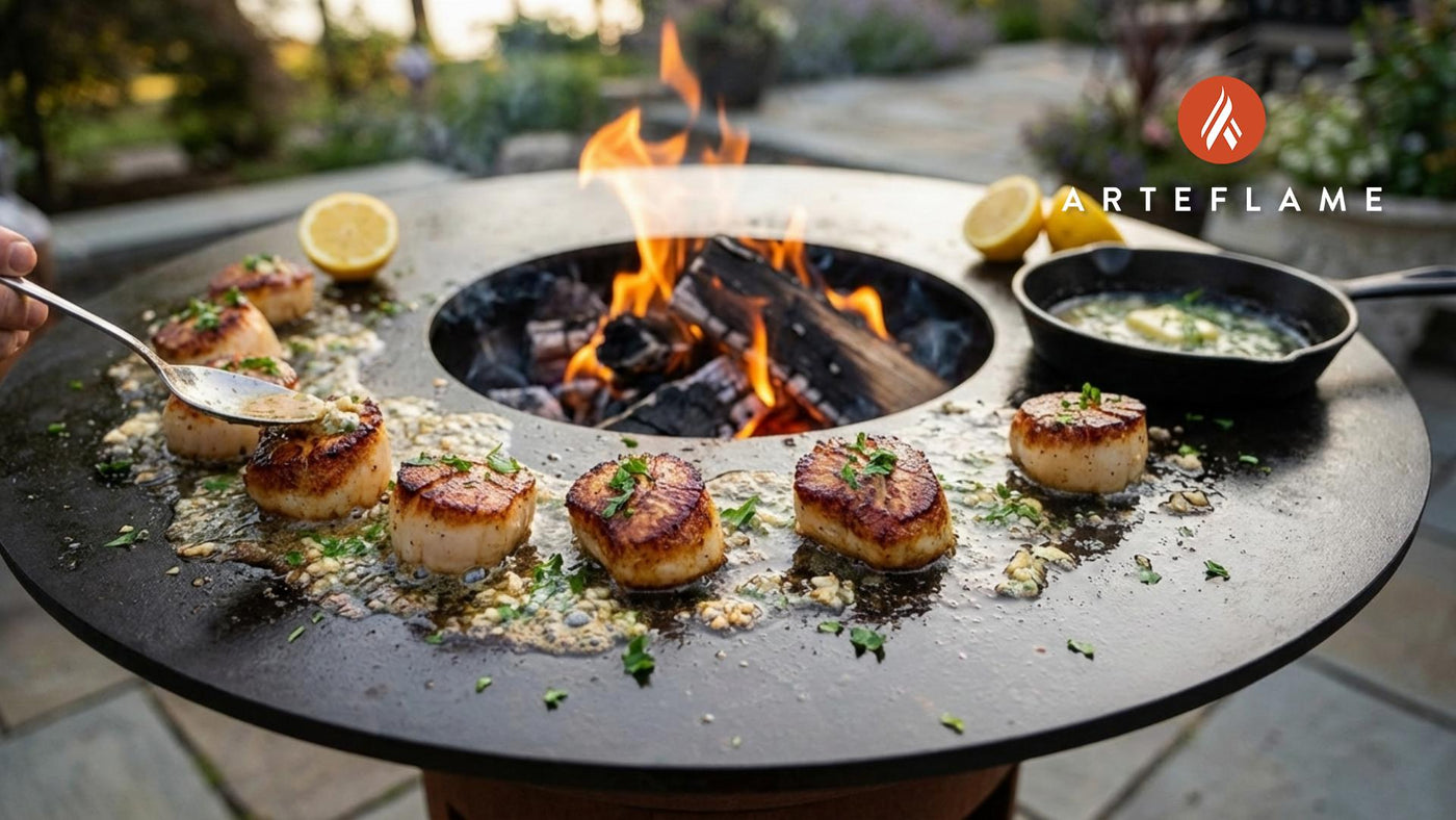 Perfectly Seared Irish Scallops with Lemon Garlic Butter | Arteflame Grill Recipe
