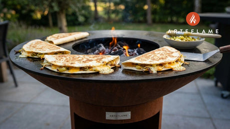 Smoky Grilled Welsh Cheddar and Leek Quesadillas on the Arteflame