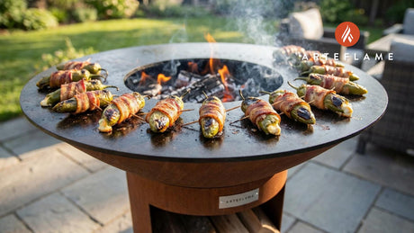 Smoky New Mexico Bacon Wrapped Green Chile Poppers on the Arteflame