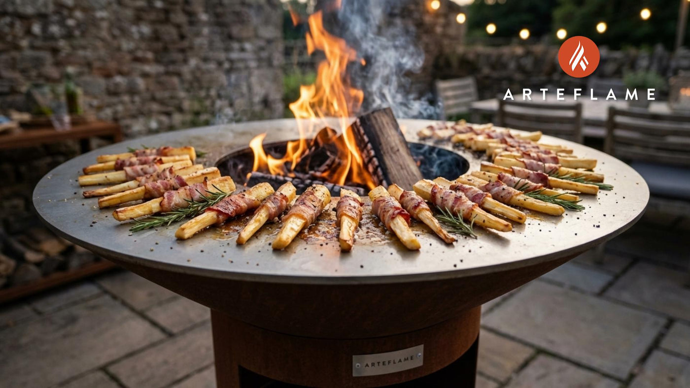 British Crispy Bacon-Wrapped Parsnips on the Arteflame Grill