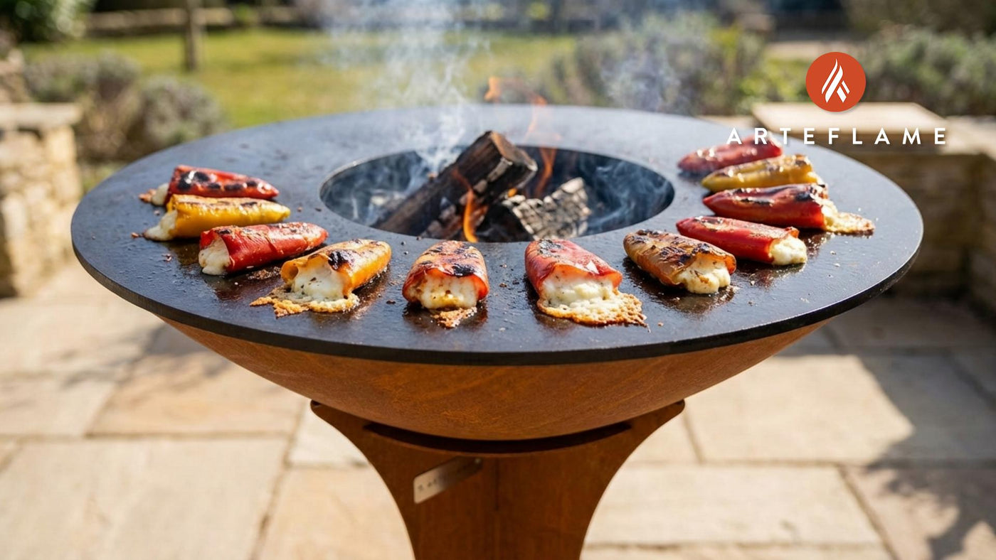 Smoky Spanish Grilled Piquillo Peppers with Goat Cheese