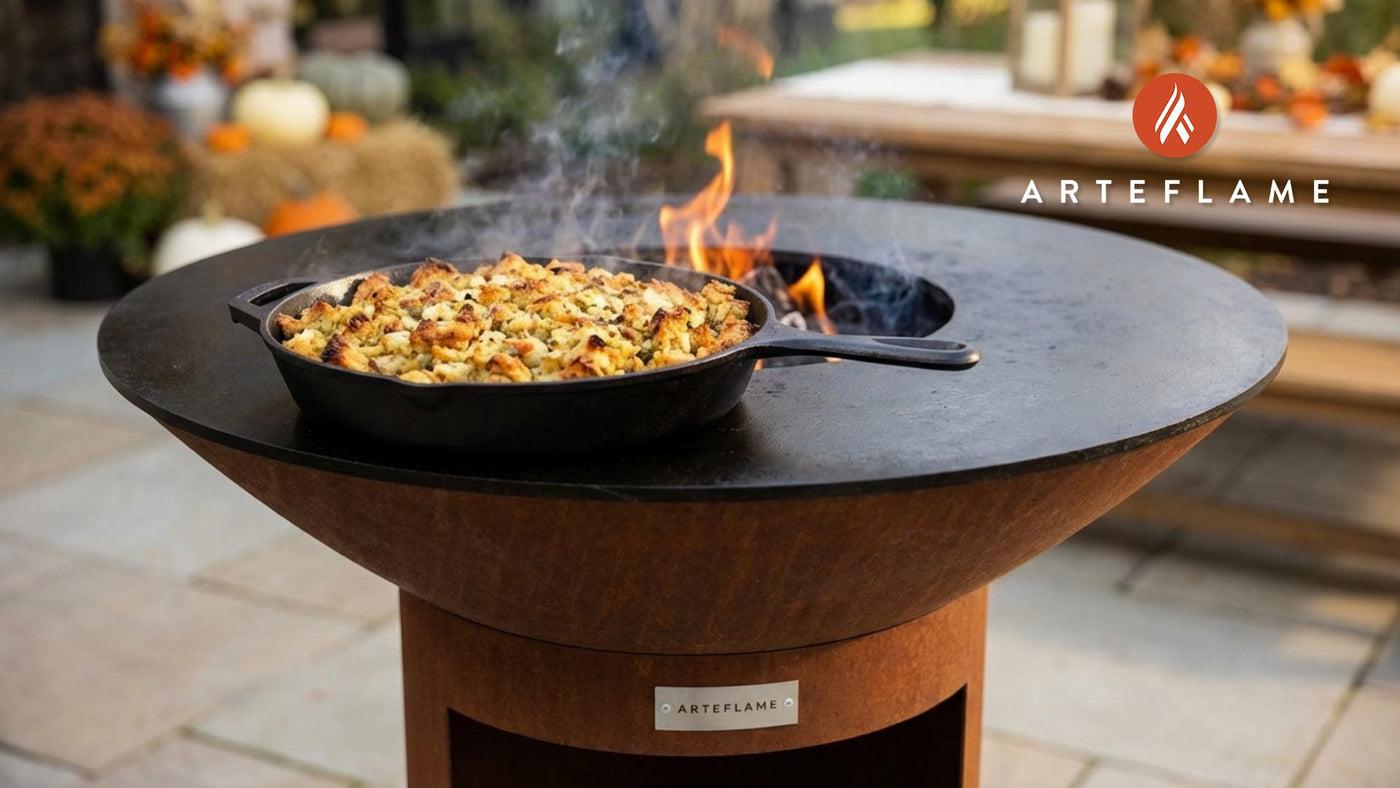 Thanksgiving Skillet Stuffing on the Arteflame Grill