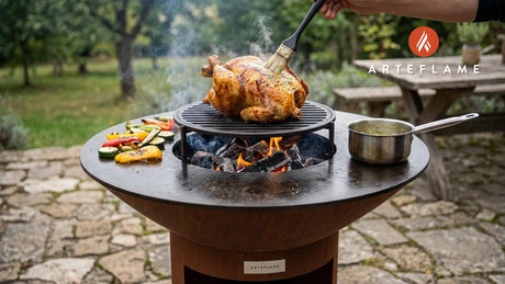 Authentic Albanian Slow-Grilled Whole Chicken with Lemon & Herbs