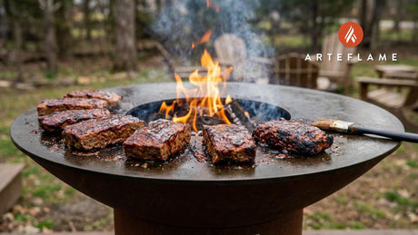 Smoky South Dakota BBQ Buffalo Meatloaf Slabs on the Arteflame Grill