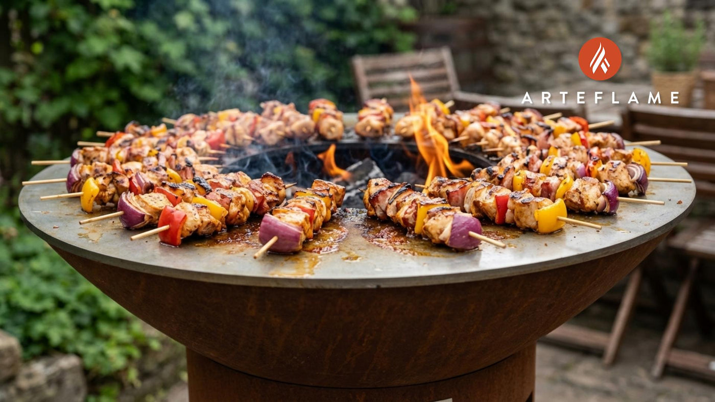 Authentic Polish Grilled Chicken Skewers (Szaszłyki) on the Arteflame