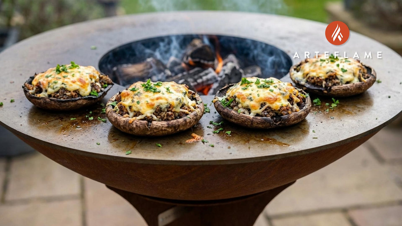 Smoked & Savory: Grilled Haggis Stuffed Mushrooms on the Arteflame