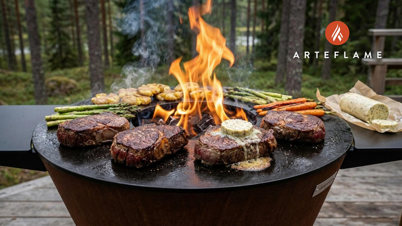 Grilled Finnish Beef Steaks with Horseradish Butter