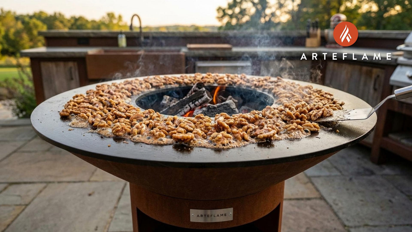 Smoky Dutch Spiced Roasted Walnuts on the Grill