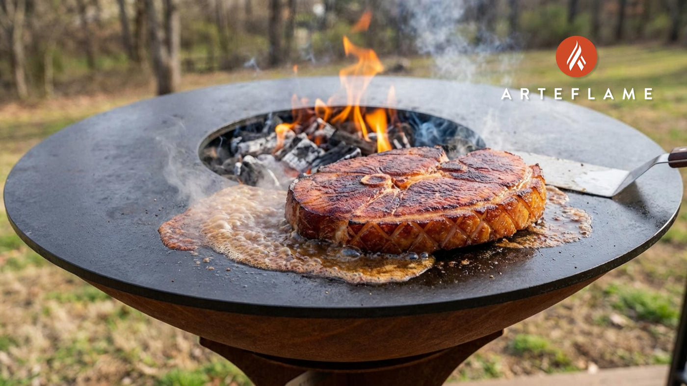 Authentic West Virginia Country Ham Steak with Red-Eye Gravy on the Arteflame Grill