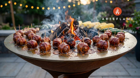Smoky Kansas BBQ Bacon Wrapped Meatballs Recipe for Arteflame Grill