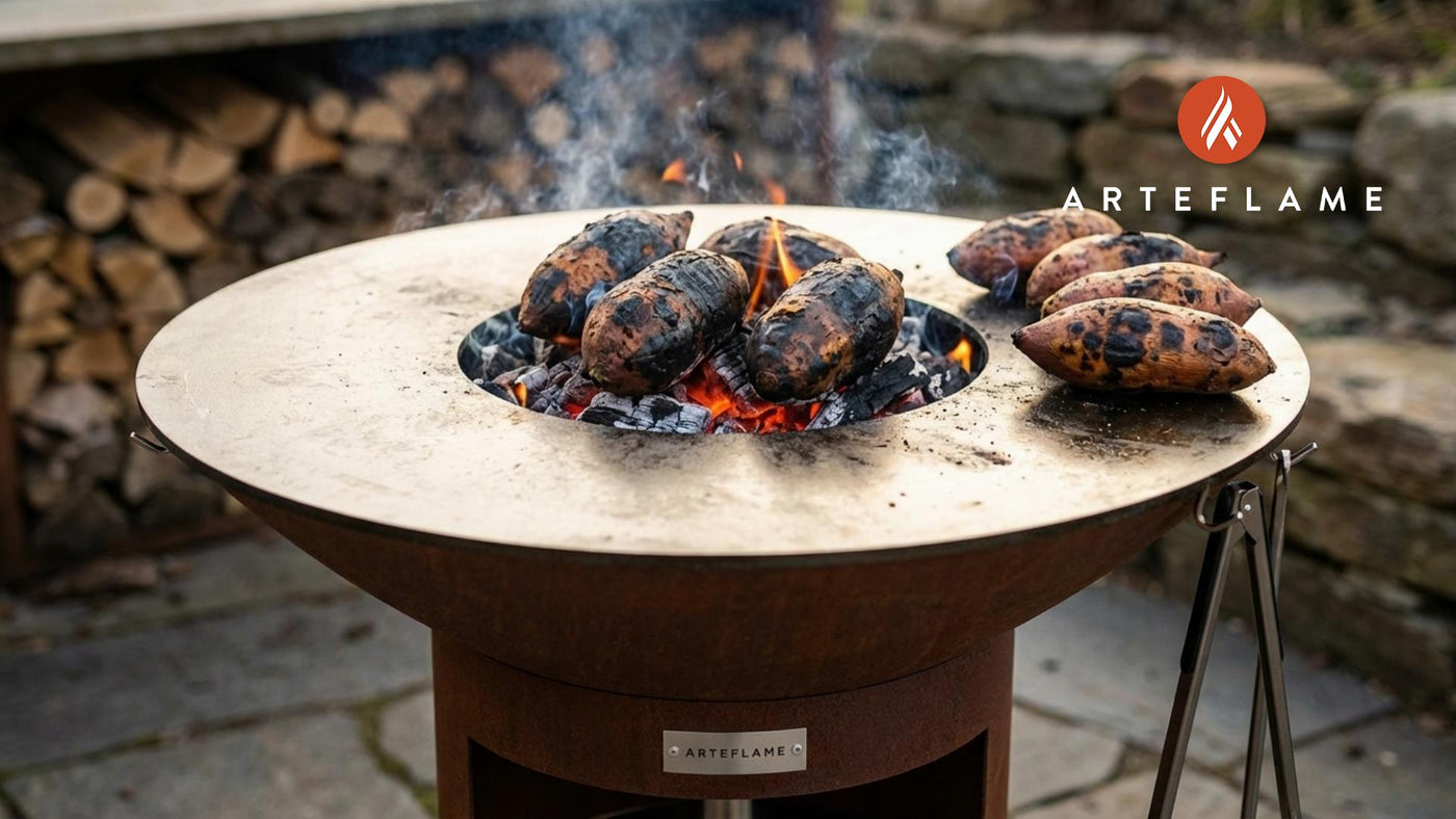 Fire-Charred Norwegian Sweet Potatoes with Herb Butter