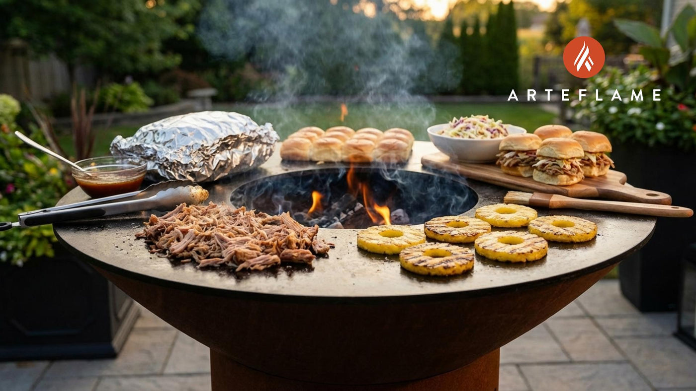 Authentic Hawaiian Grilled Kalua Pork Sliders Recipe on the Arteflame