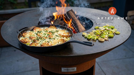 Smoky Belgian Creamy Grilled Potatoes & Leeks Recipe