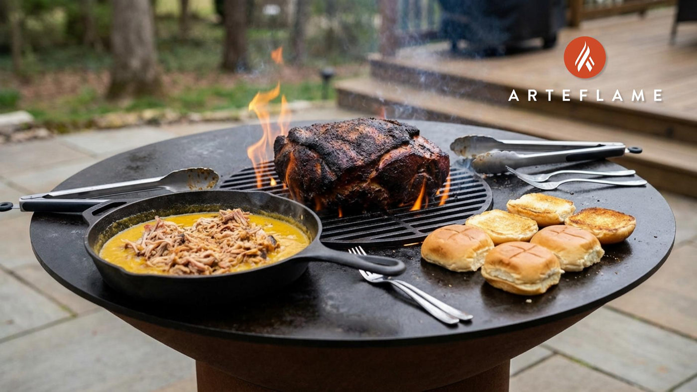 Authentic South Carolina BBQ Pulled Pork Sliders on the Arteflame