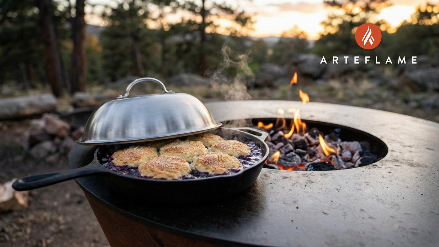 Smoky Wyoming Campfire Blueberry Cobbler Recipe for Arteflame Grills