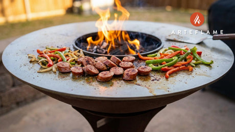 Authentic Arkansas Smoked Sausage and Peppers on the Arteflame Grill