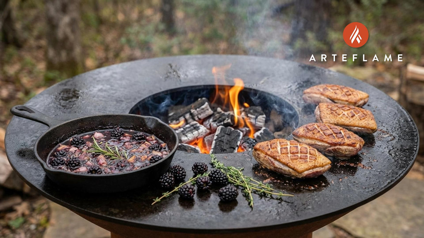 Grilled Arkansas Wild Duck Breast with Savory Blackberry Glaze