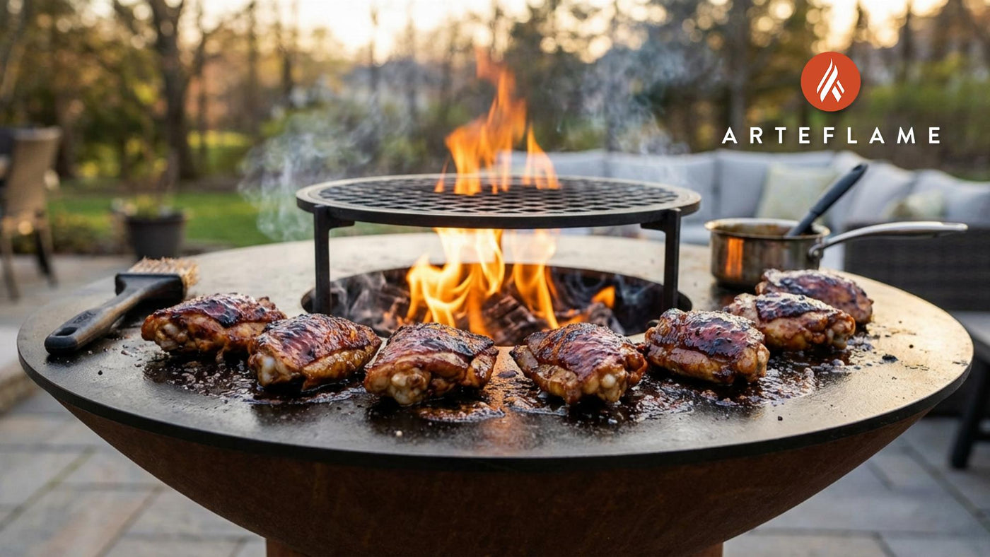 Smoky Ohio Maple Glazed Chicken Thighs on the Arteflame