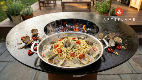 Grilled Linguine with Clams and Cherry Peppers on the Arteflame Grill