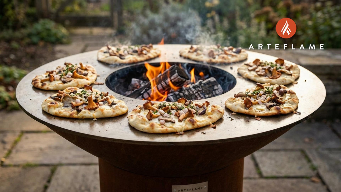 Rustic Virginia Wild Mushroom Flatbread on the Arteflame Grill