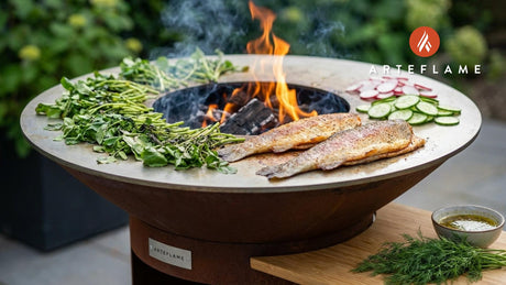 Norwegian Smoked Trout Salad with Grilled Watercress