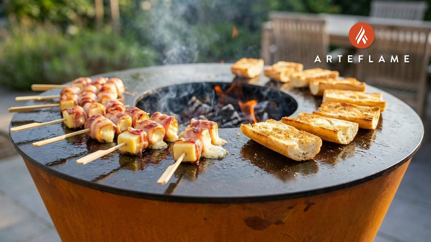 Grilled Belgian Chimay Cheese & Bacon Skewers Recipe