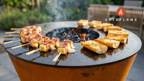 Grilled Belgian Chimay Cheese & Bacon Skewers Recipe