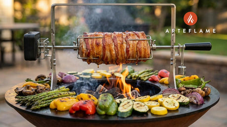 Rotisserie Bacon-Wrapped Pork Loin on the Arteflame Grill