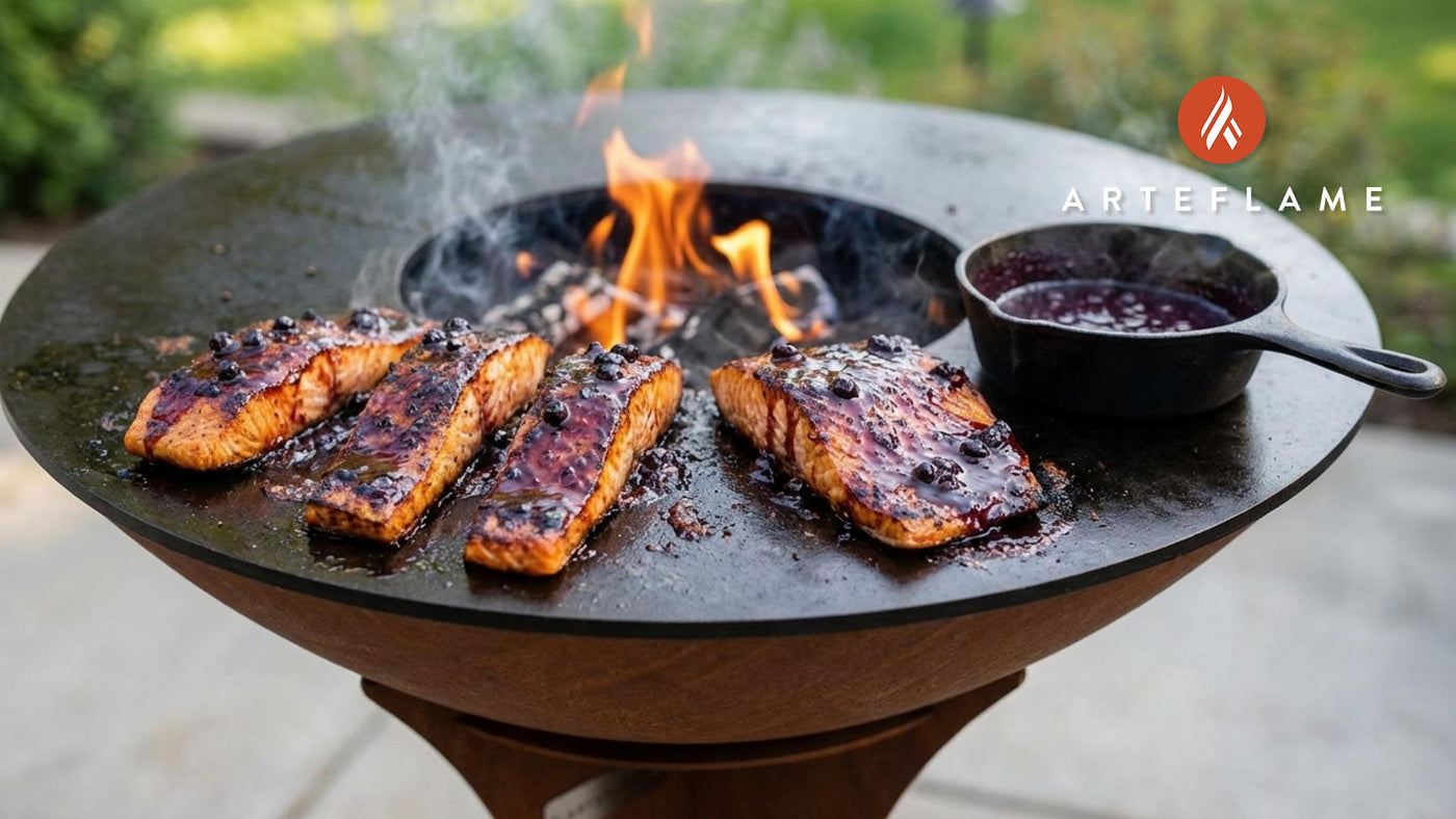 Grilled Idaho Huckleberry BBQ Glazed Salmon Recipe