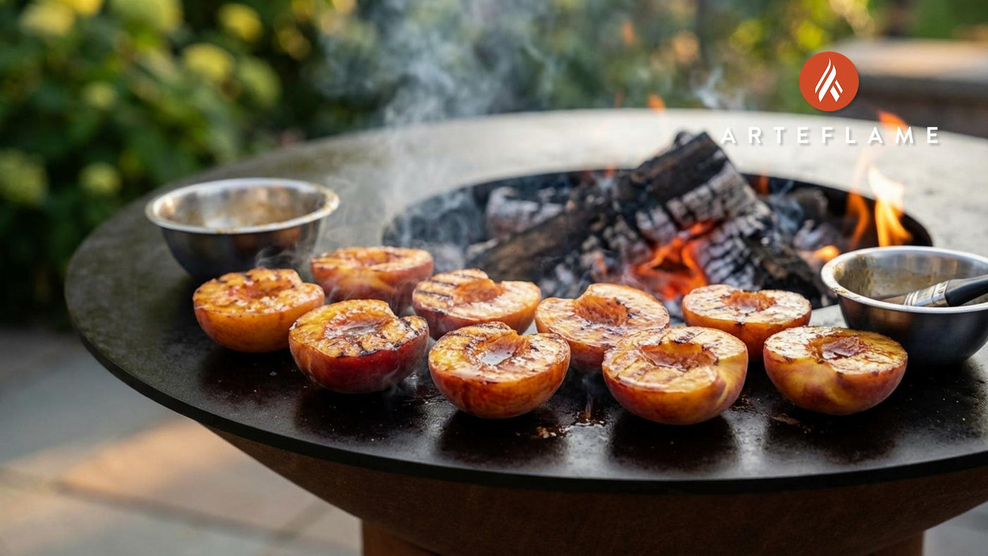 Sweet & Smoky Grilled Texas Peaches with Honey Cinnamon Glaze