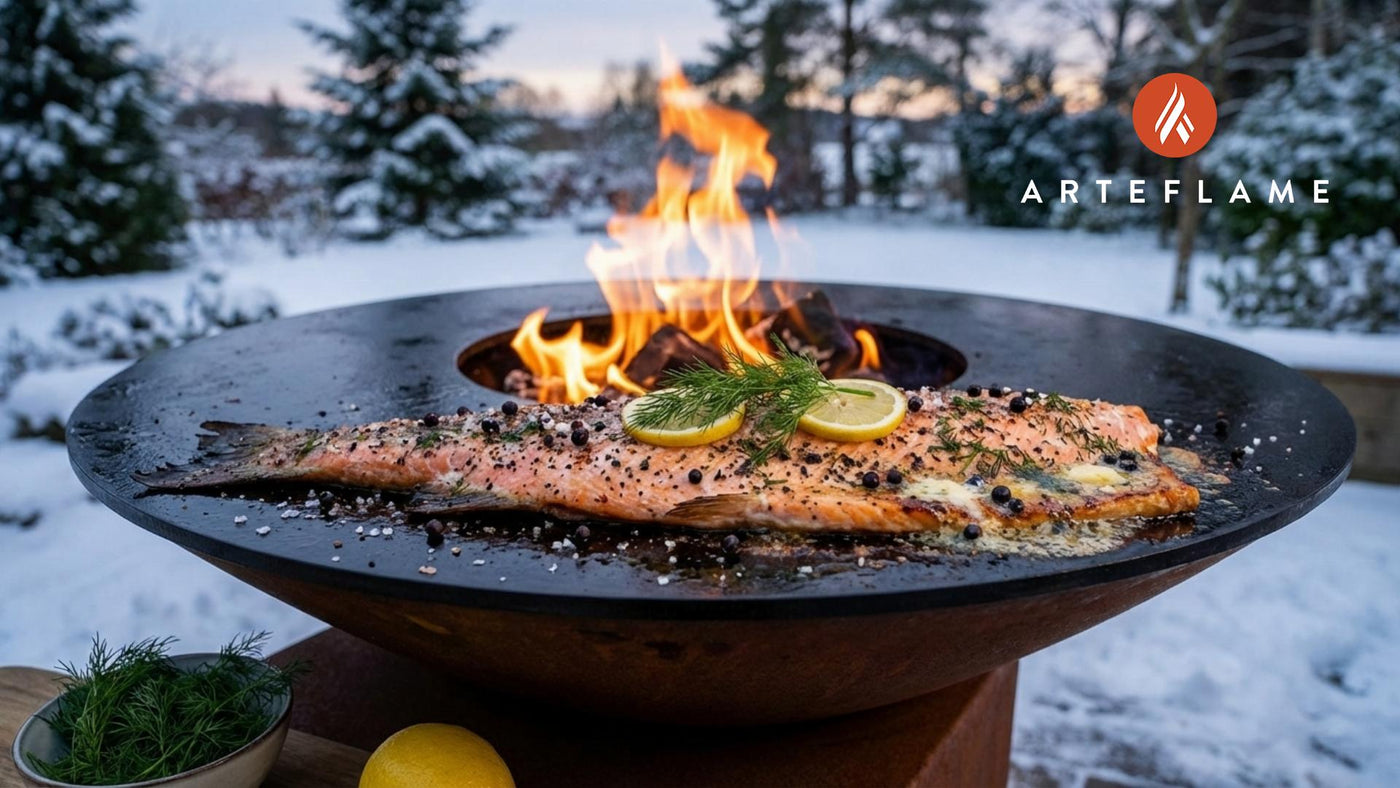 Authentic Finnish Wintertime Grilled Salmon: A Nordic Arteflame Feast