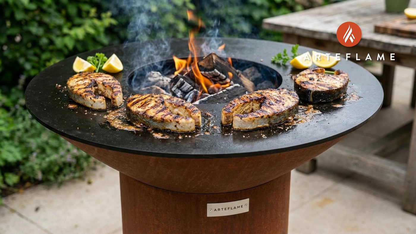 Authentic Delaware Grilled Bluefish Steaks on the Arteflame