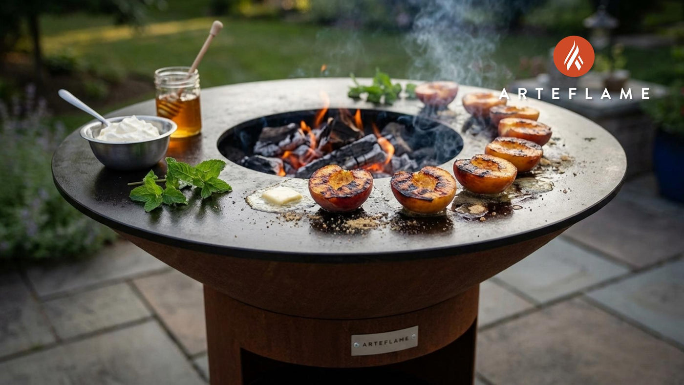 Smoked Honey Glazed Charred Michigan Peaches Recipe