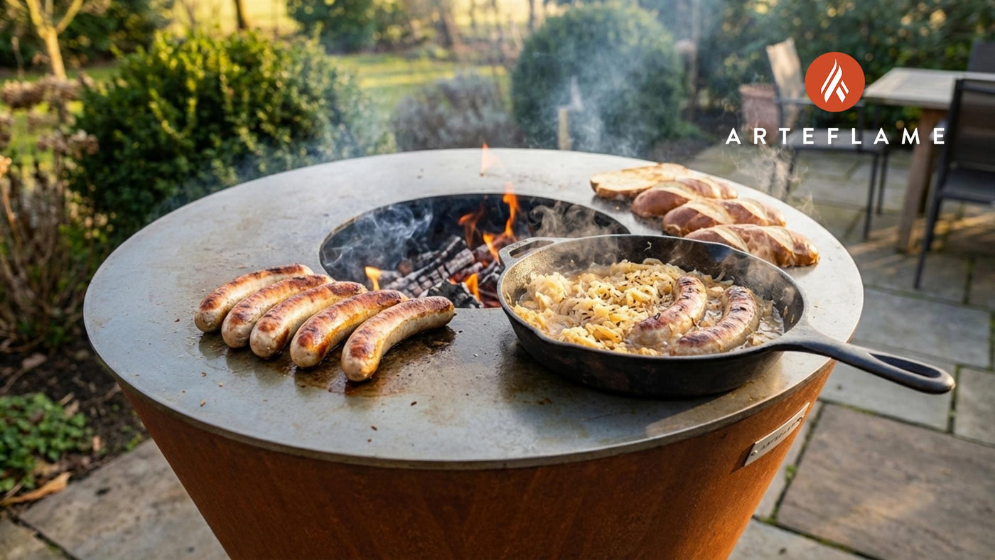 Authentic Grilled German Bratwurst & Sauerkraut Recipe (Arteflame Style)