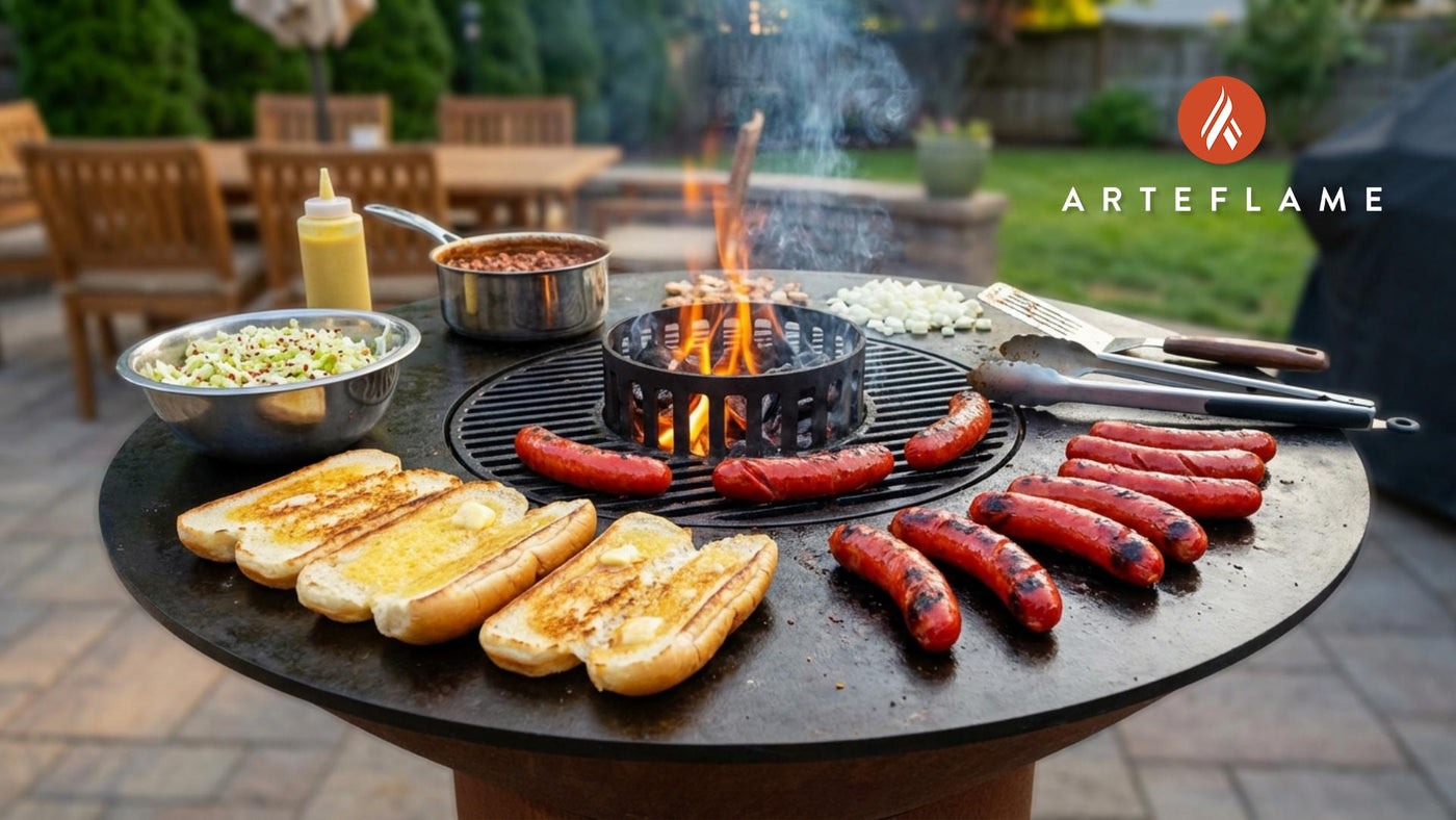 Grilled North Carolina Red Hots with Tangy Southern Slaw