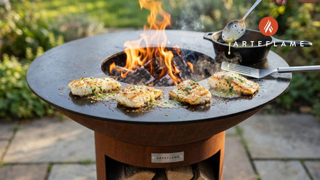 Grilled Alaska Pacific Cod with Lemon Garlic Butter Recipe