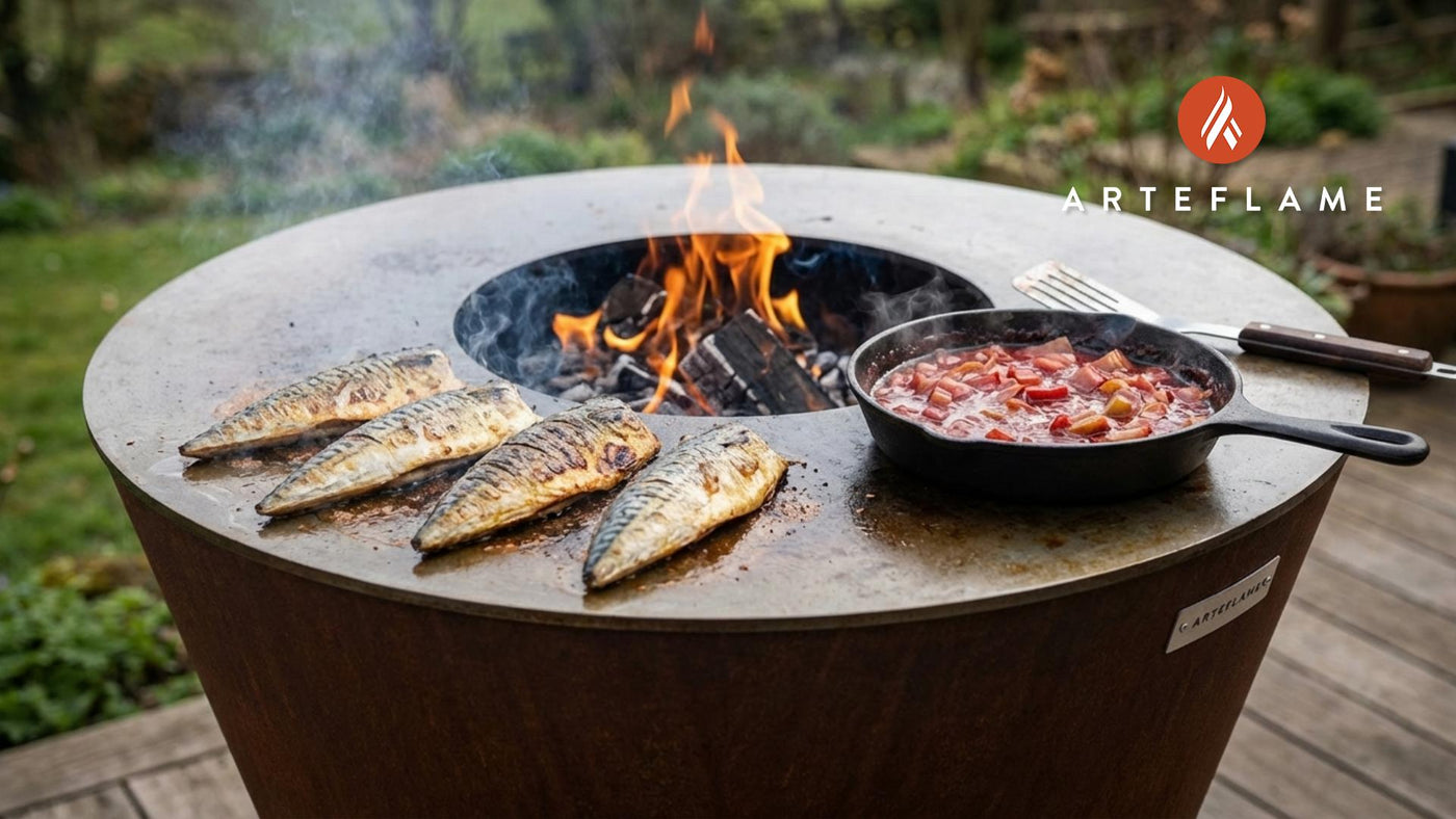 Smoky Welsh Grilled Mackerel with Tangy Rhubarb Chutney