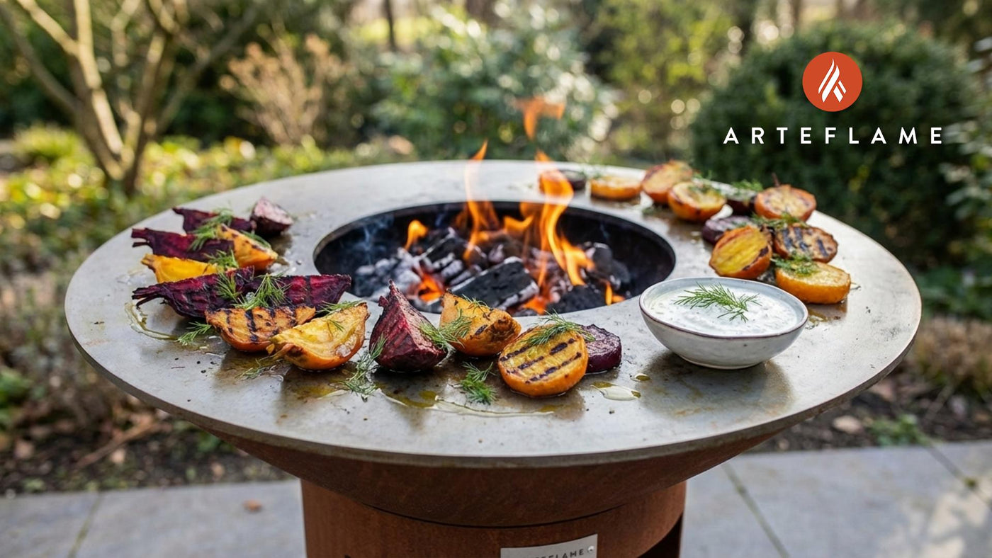 Smoky Swedish Grilled Beets with Zesty Horseradish Yogurt