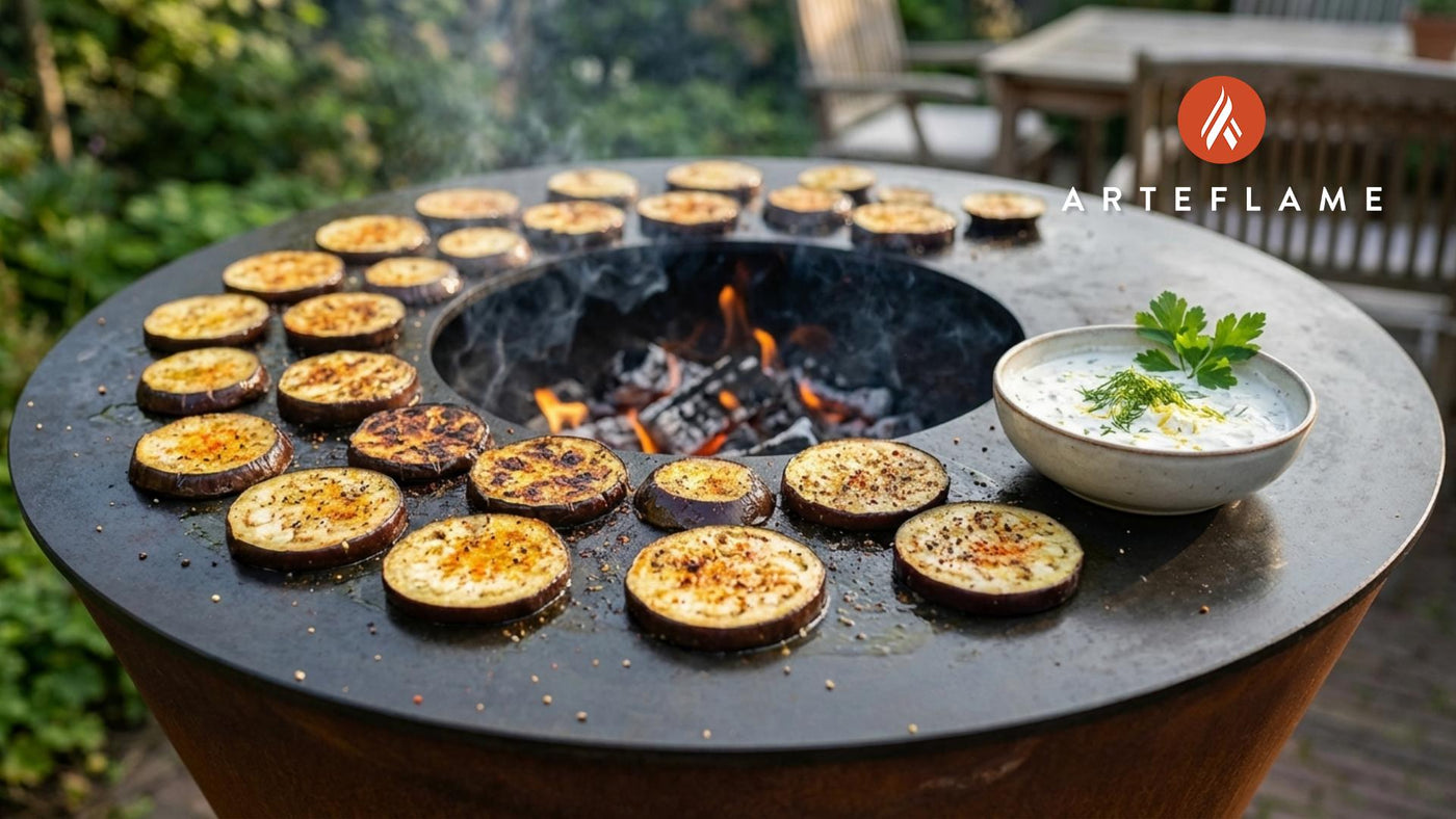 Authentic Polish Grilled Eggplant with Garlic Sour Cream