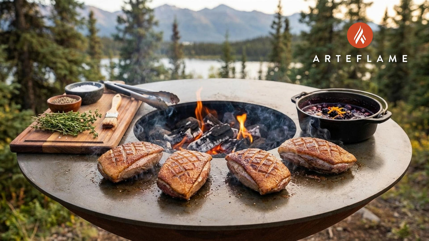 Grilled Alaska Duck Breast with Tart Berry Glaze