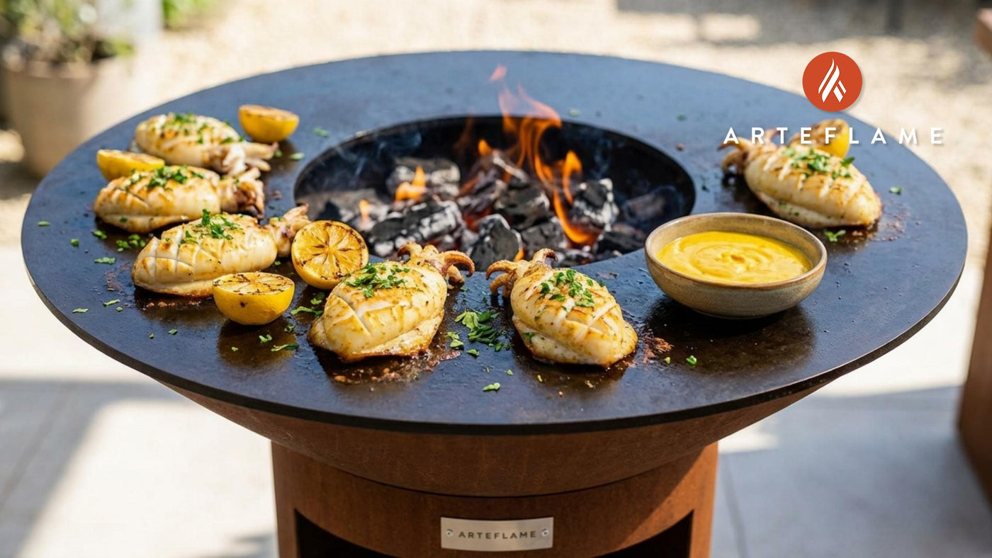 Authentic Spanish Grilled Cuttlefish with Creamy Saffron Aioli