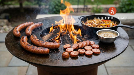 Smoky Grilled Kielbasa with Tangy Connecticut Mustard Sauce