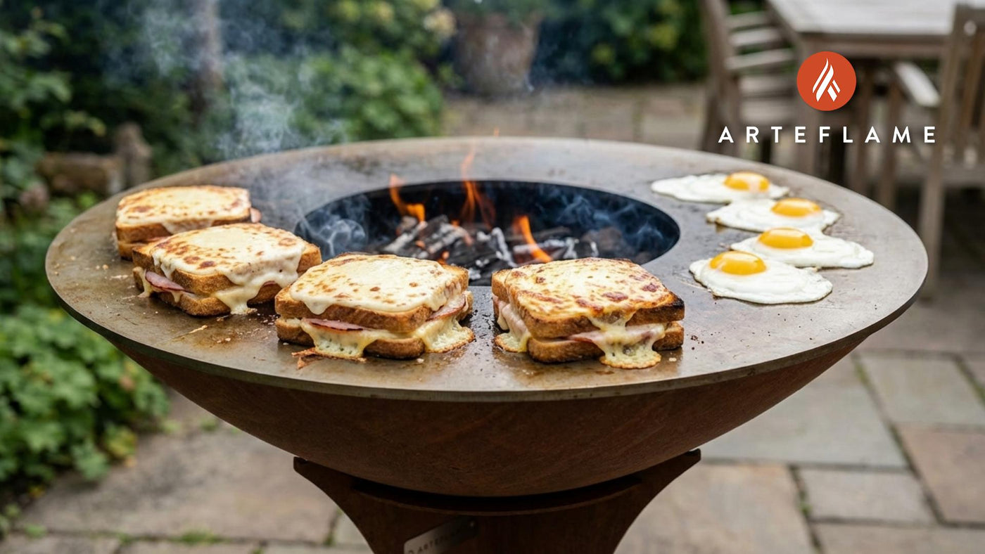 Grilled Croque Madame with Creamy Béchamel on the Arteflame
