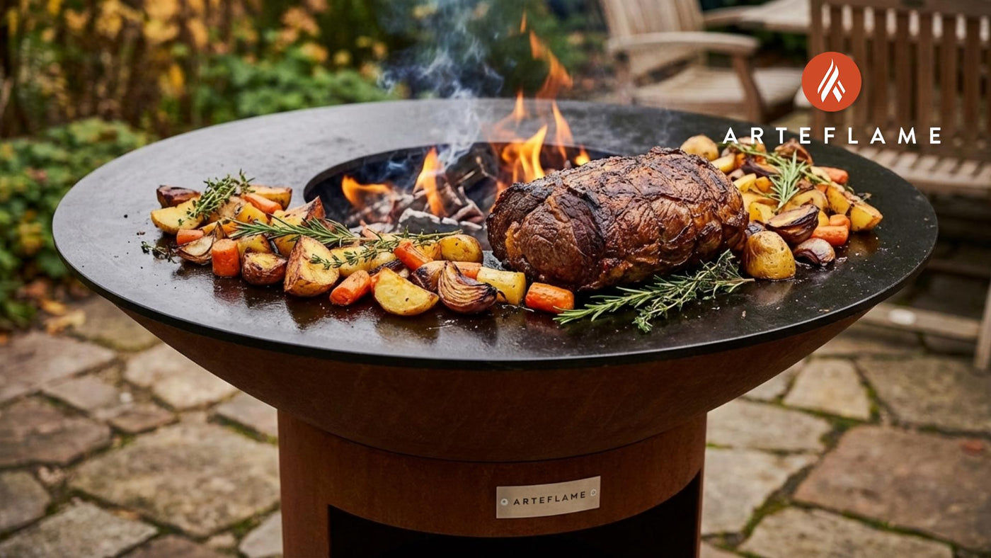 Grilled Roast Dinner with Vegetables on the BBQ
