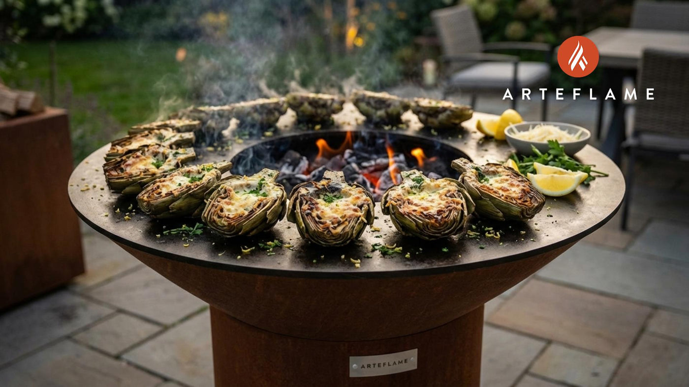 Italian Grilled Artichoke Hearts with Crispy Parmesan & Lemon