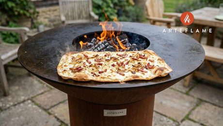 Authentic Grilled Tarte Flambée (Flammkuchen) on the Arteflame