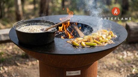 Smoky British Grilled Porridge Oats with Stewed Apples