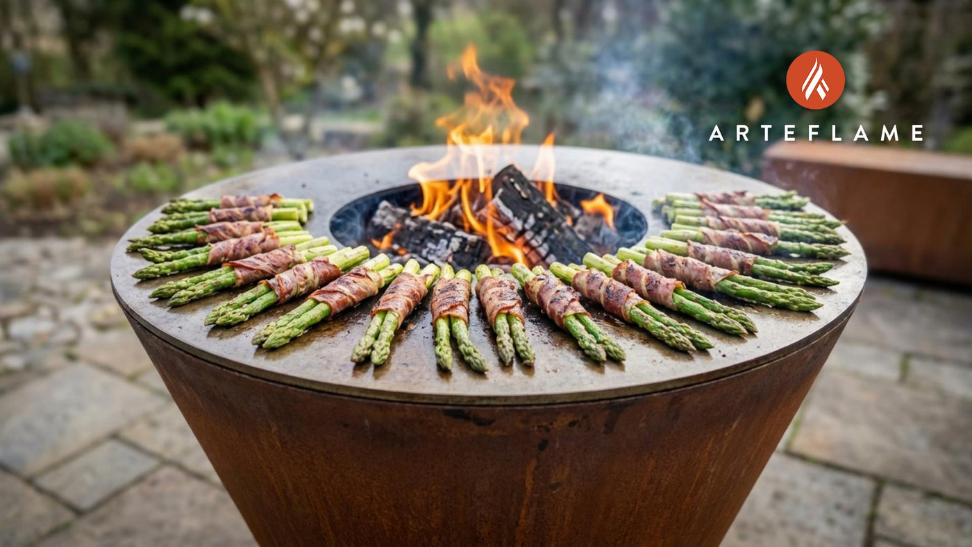 Grilled Swiss Bündnerfleisch Wrapped Asparagus