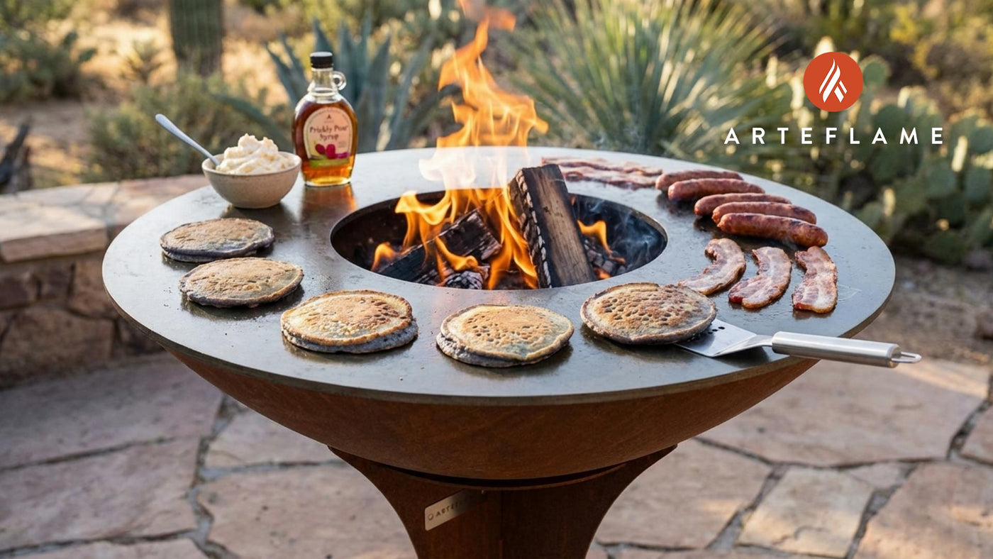 Authentic Arizona Blue Corn Griddle Cakes with Whipped Honey Butter